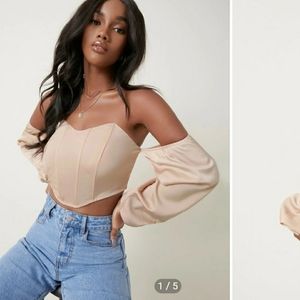 Corset off shoulder top